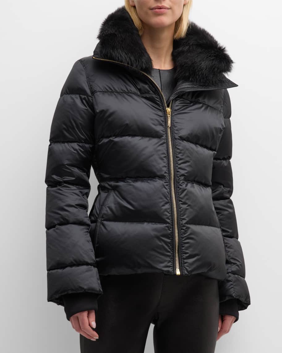 Gorski Apres-Ski Jacket With Detachable Toscana Lamb Collar | Neiman Marcus