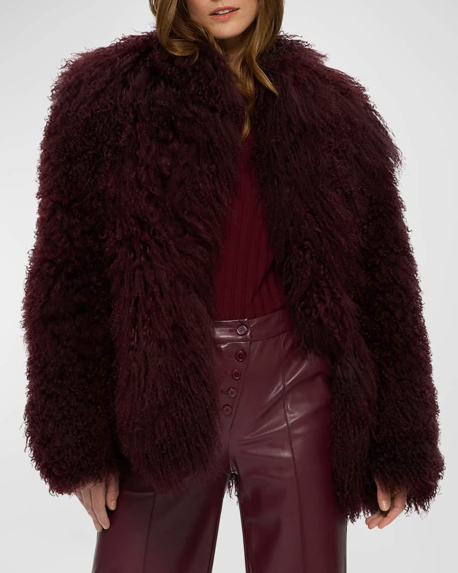 Gorski Mongolian Goat Fur Jacket | Neiman Marcus