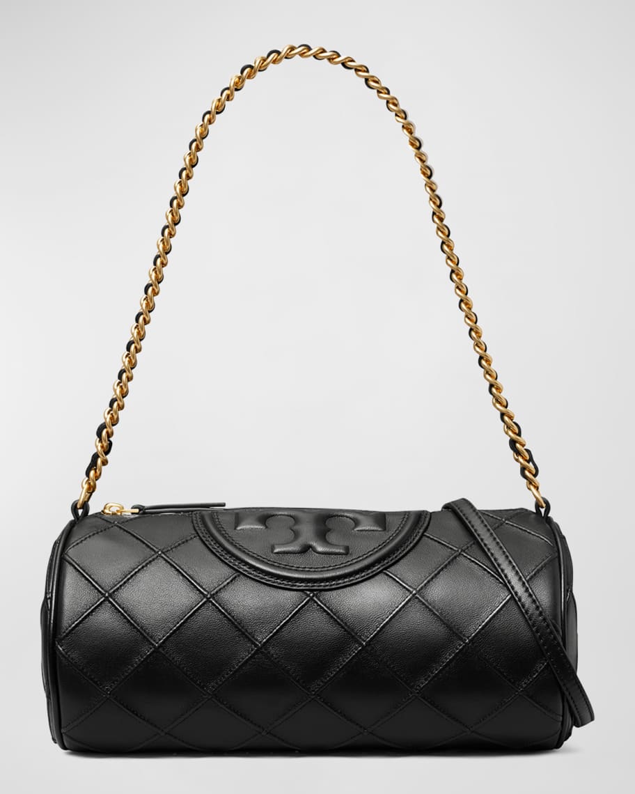 Tory Burch Fleming Barrel Quilted Chain Shoulder Bag | Neiman Marcus