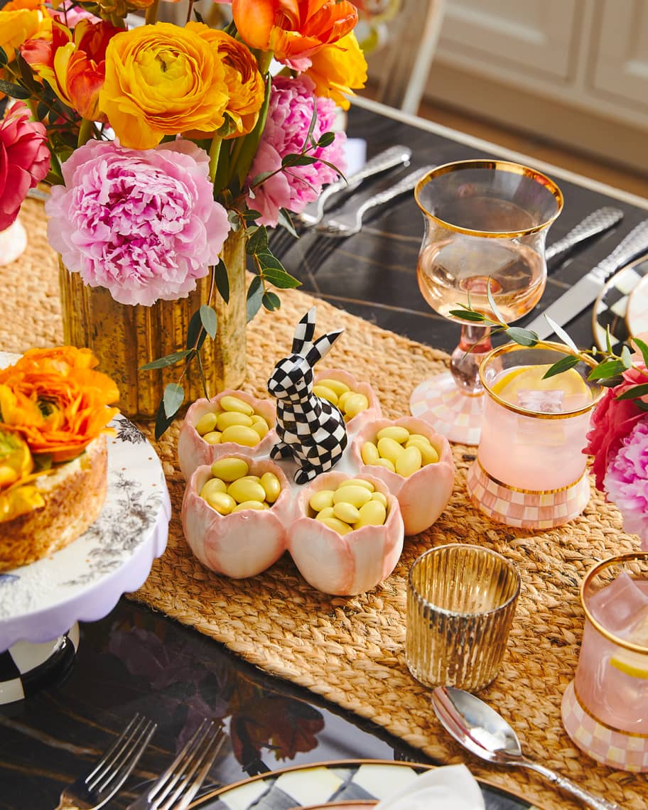 MacKenzie Childs Courtly Check Menu Rabbit - La Petite Maison Blanche