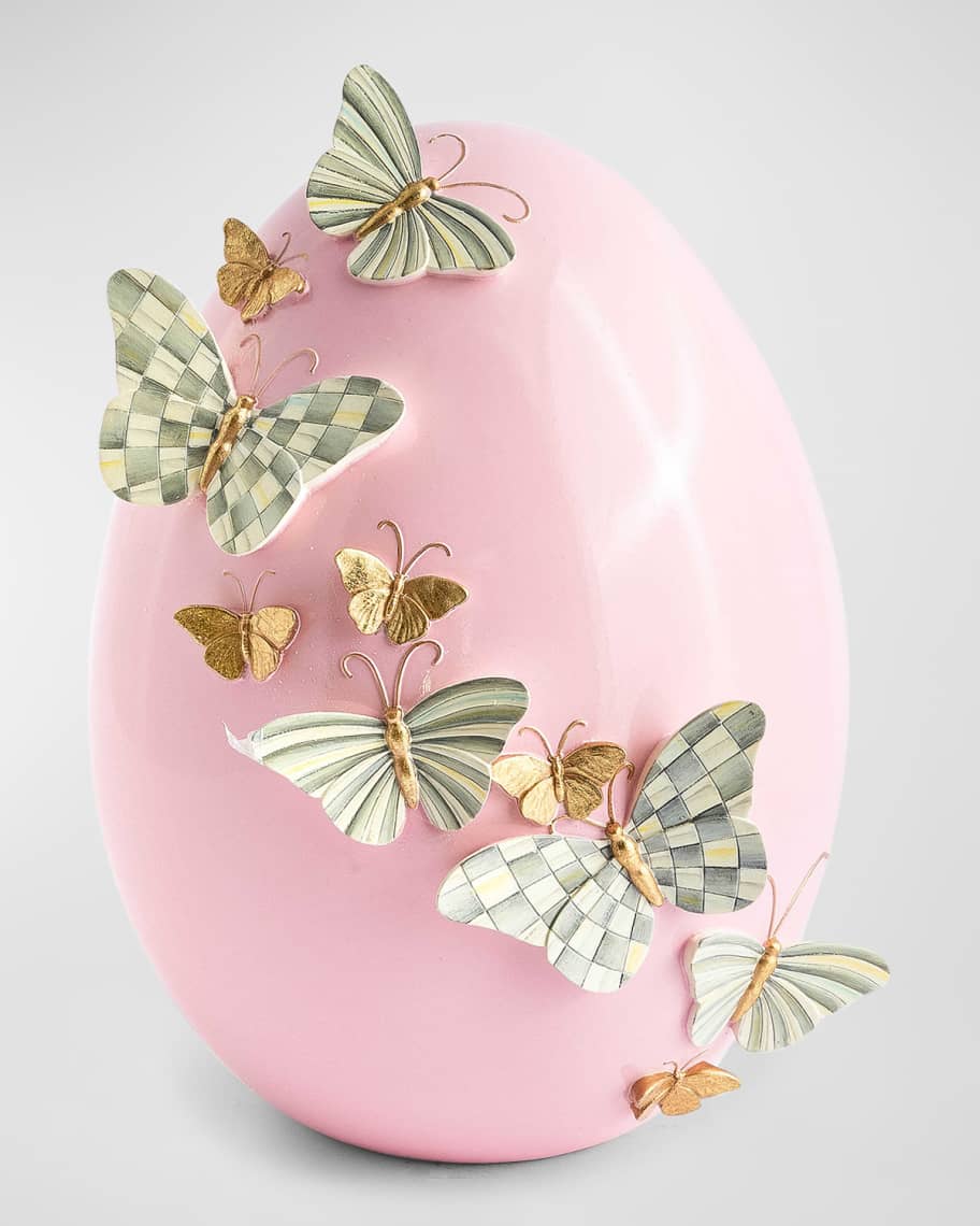 MacKenzie-Childs Touch of Pink Garland Butterfly Egg