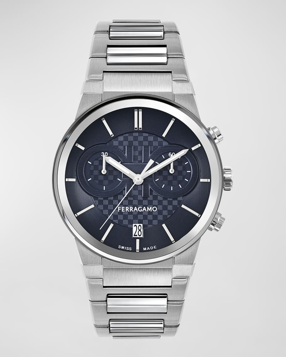 【FERRAGAMO】Ora Chronograph Watch ブルー文字盤 40mm Salvatore Ferragamo 1927 Chrono Analog Blue Dial Blue