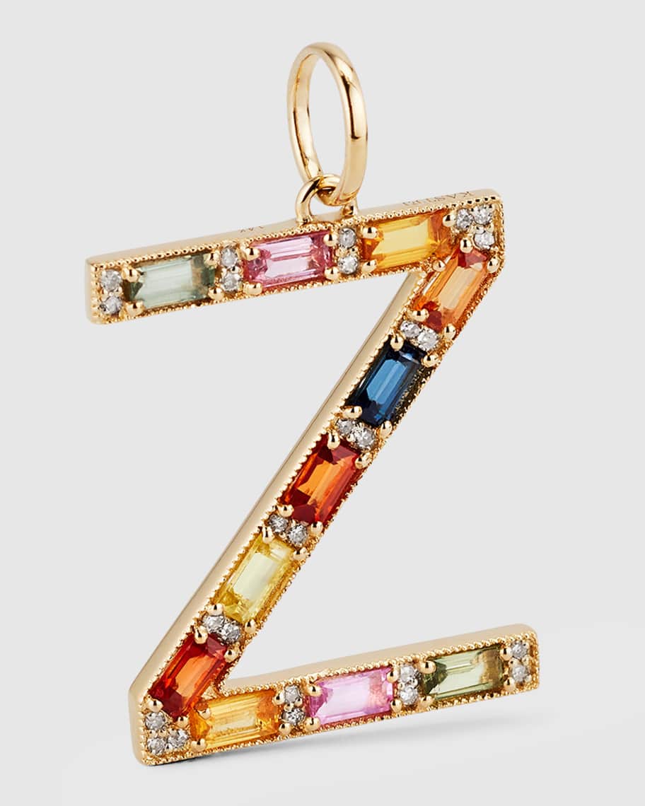 Rainbow Crystal + White Crystal LV Button Necklaces - Designer