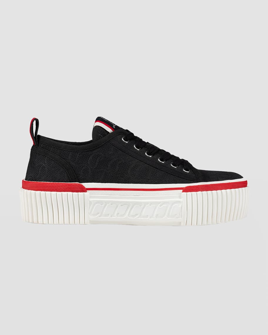 Christian Louboutin Super Pedro Monogram Red Sole Sneakers