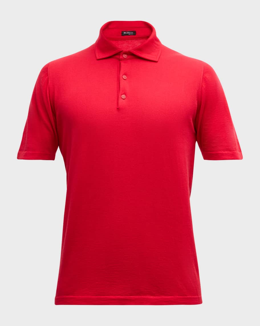 Tシャツ・カットソー Kiton Short-sleeved cotton polo shirt Polo Shirt Cotton Natural Beige | Kiton