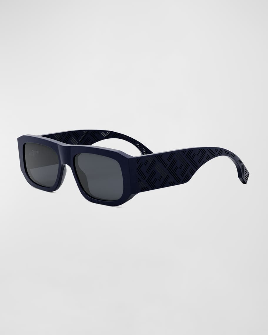 FF Rectangle Sunglasses Grey Black - FENDI main image 0