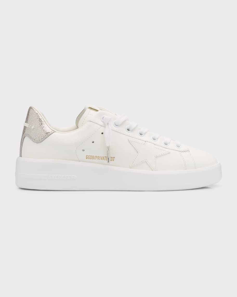 Golden Goose Pure Star Leather Sparkle Low-Top Sneakers | Neiman Marcus