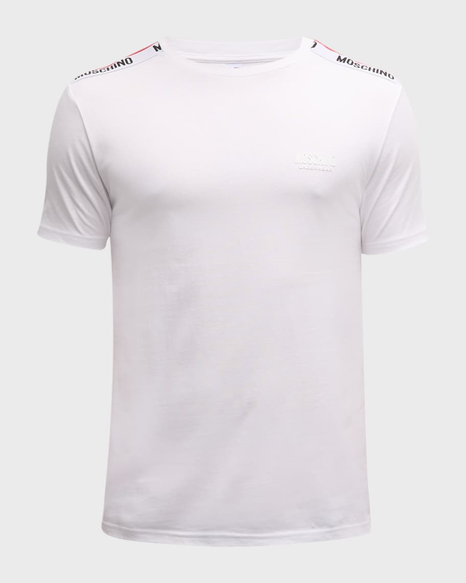 Moschino Men's T-Shirt with Shoulder Tape | Neiman Marcus