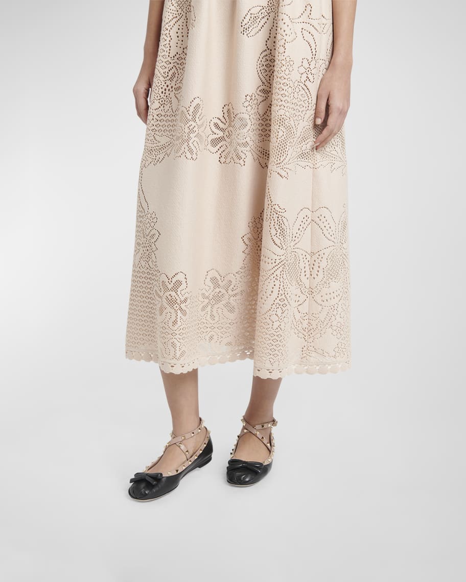 Image 2 of 6: Rockstud Ankle-Strap Ballerina Flats