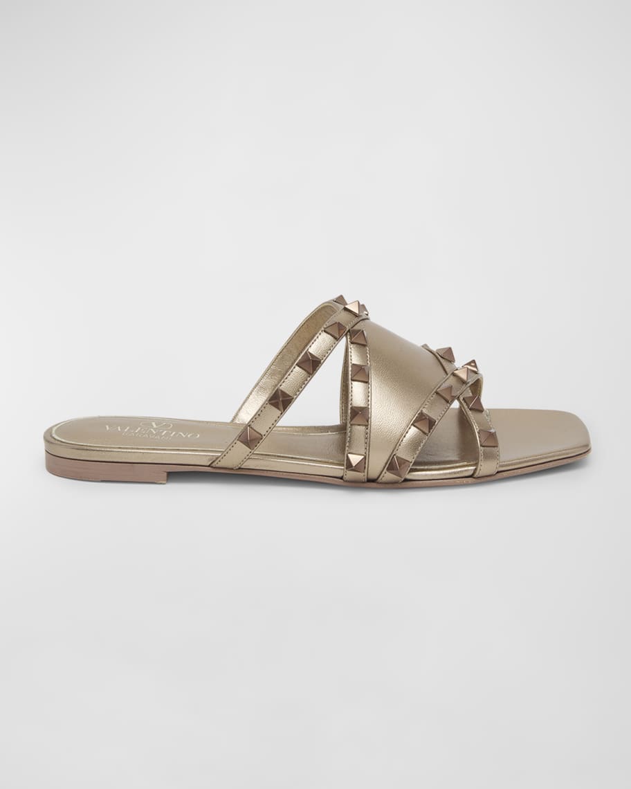 Valentino rockstud slides cheap