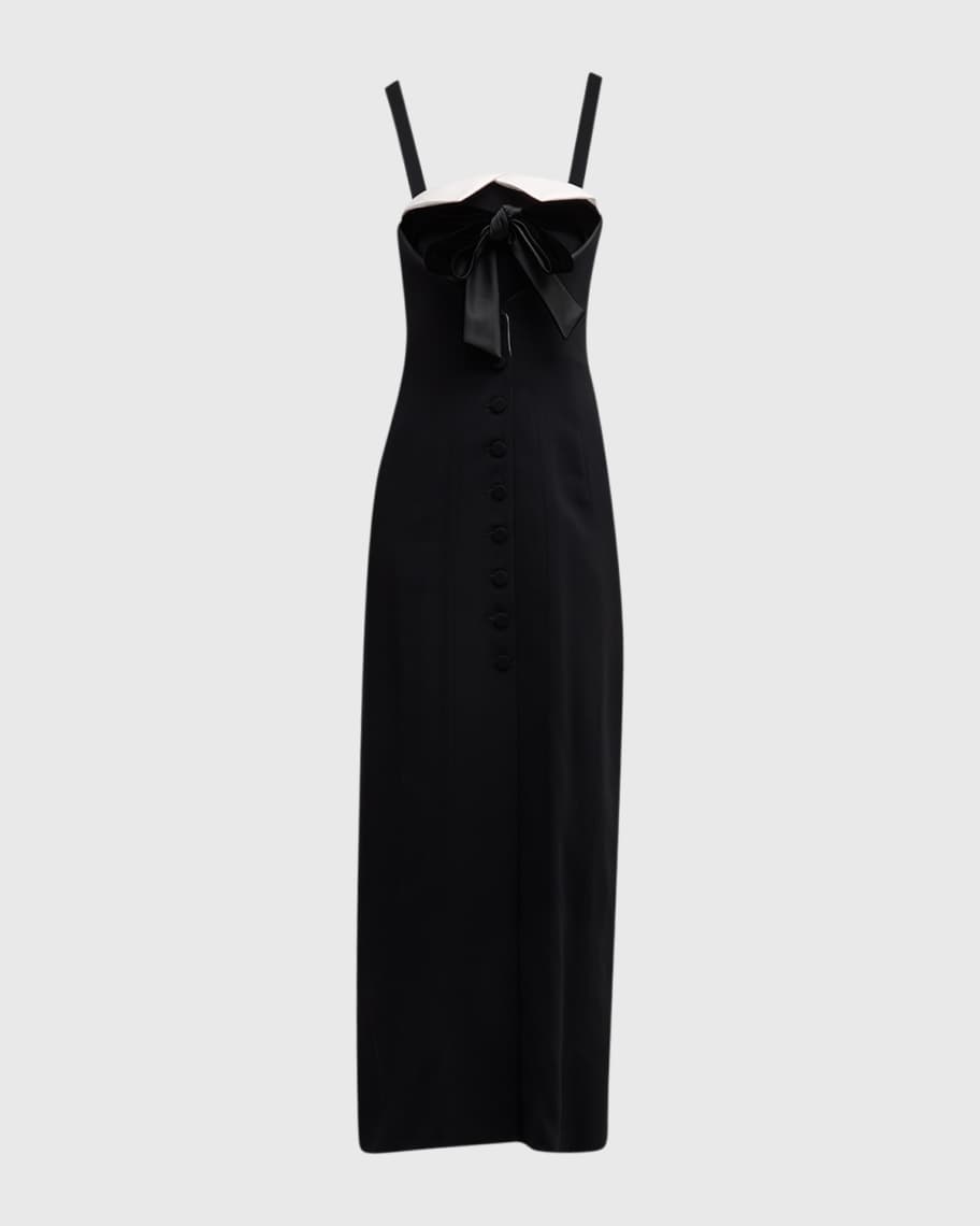 最低価格の Dress Maxi Tuxedo Satin Two-Tone Armani Emporio | Marcus Neiman ジャケット・アウター