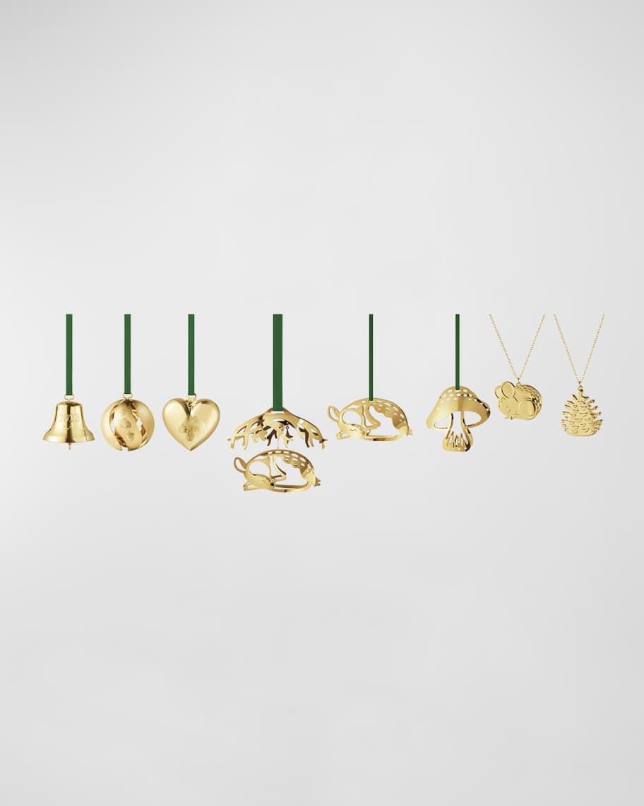 Jensen 18K GoldPlated Christmas 2023 Ornaments, Set of 8 Neiman Marcus