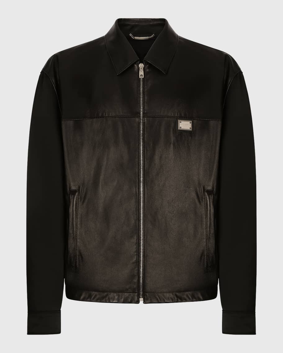 Dolce & Gabbana Men Black Nylon Full Zip Bomber Jacket
