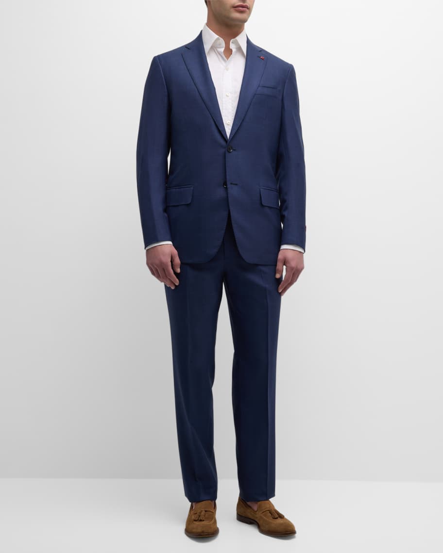 Isaia Men's Plaid Wool Suit | Neiman Marcus