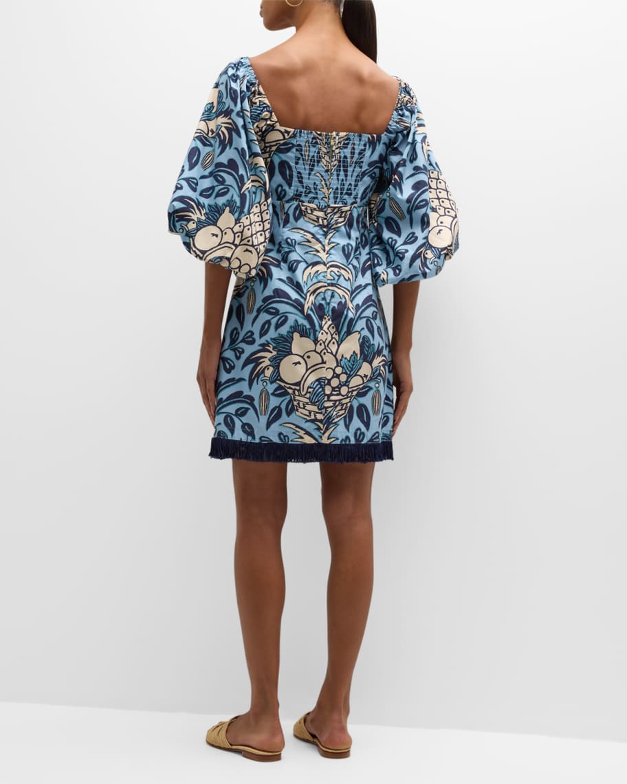 Image 3 of 6: Montauk Puff-Sleeve Cotton Poplin Mini Dress