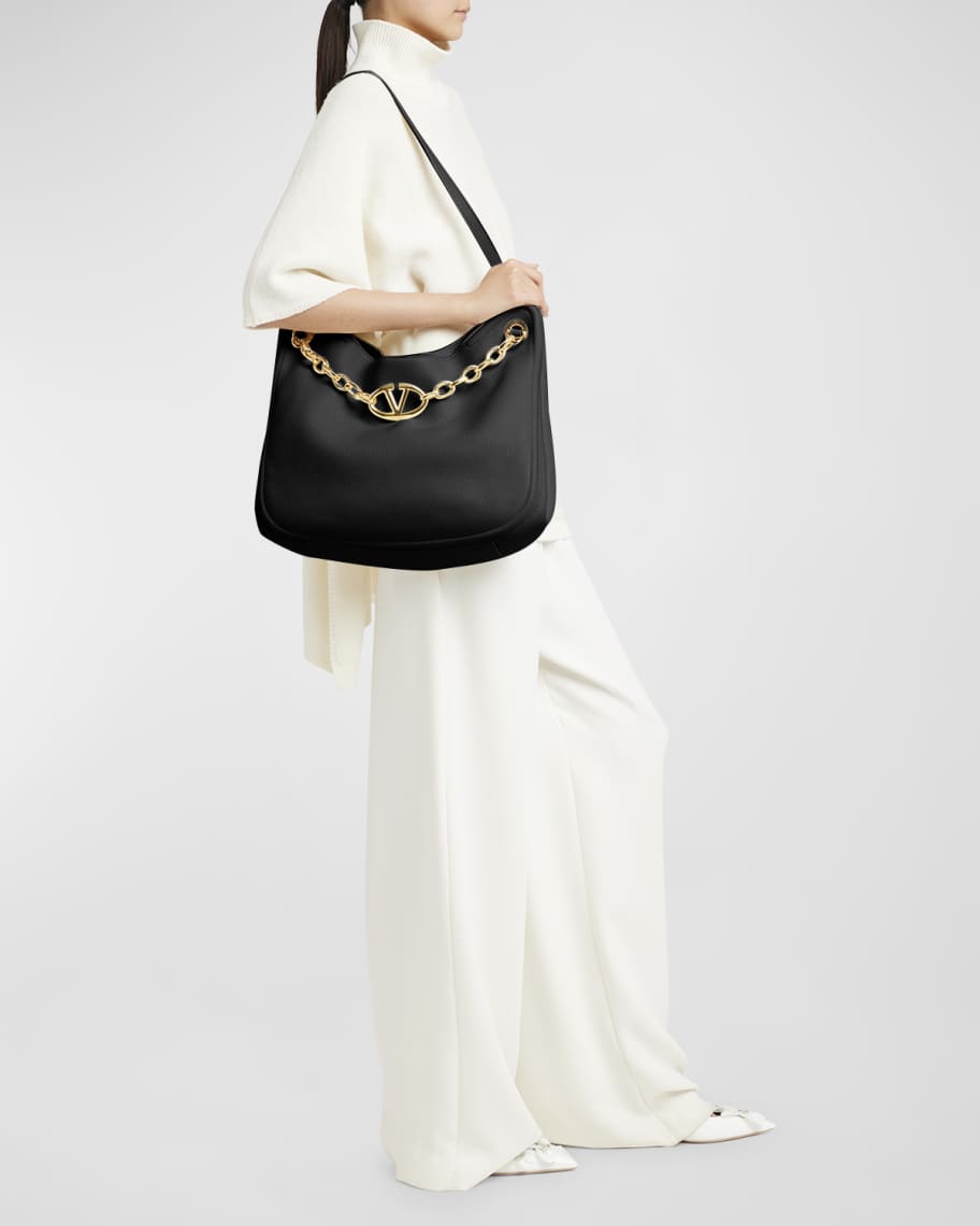 Image 2 of 5: VLOGO Moon Leather Tote Bag