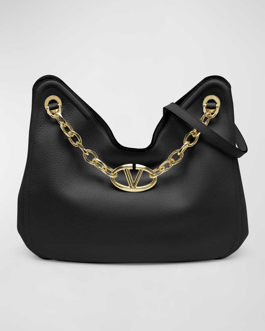 Image 1 of 5: VLOGO Moon Leather Tote Bag