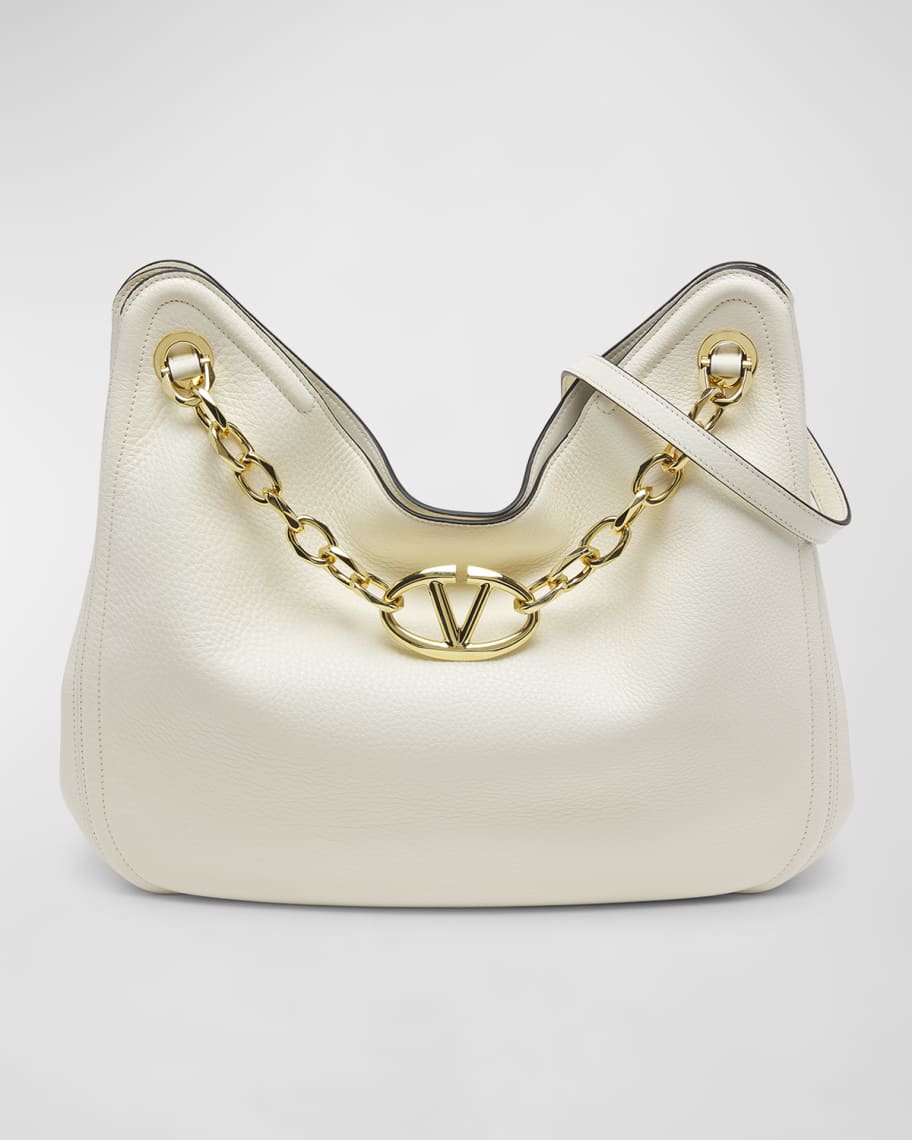 Image 1 of 6: VLOGO Moon Leather Tote Bag