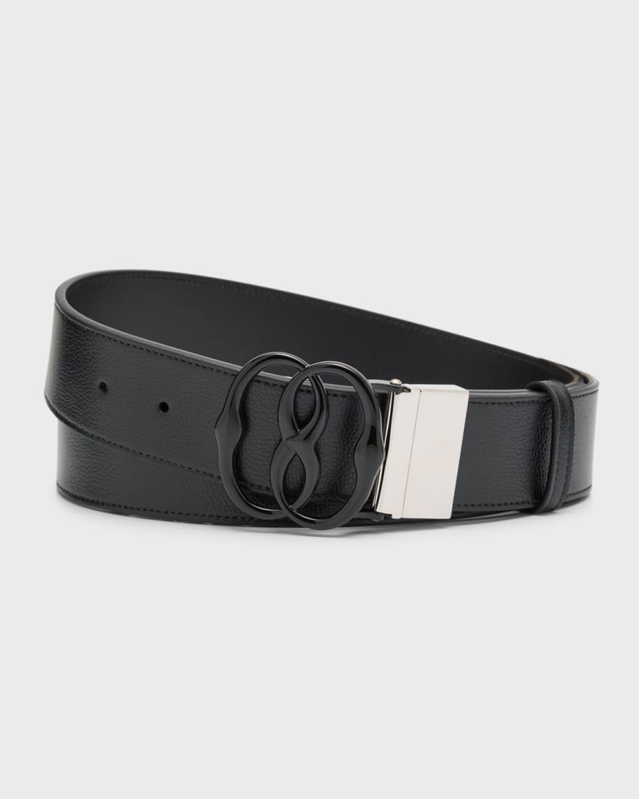 Bally Men s Reversible Leather Emblem Belt Neiman Marcus
