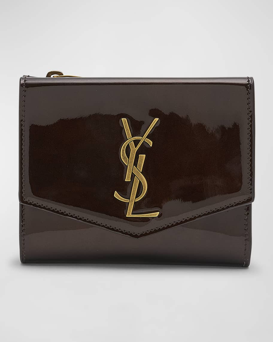 Saint Laurent YSL Patent Leather Compact Wallet