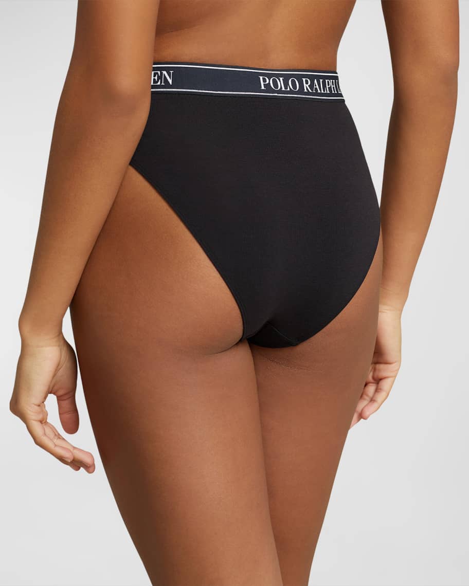 Image 3 of 4: Ribbed High-Rise Logo Tanga