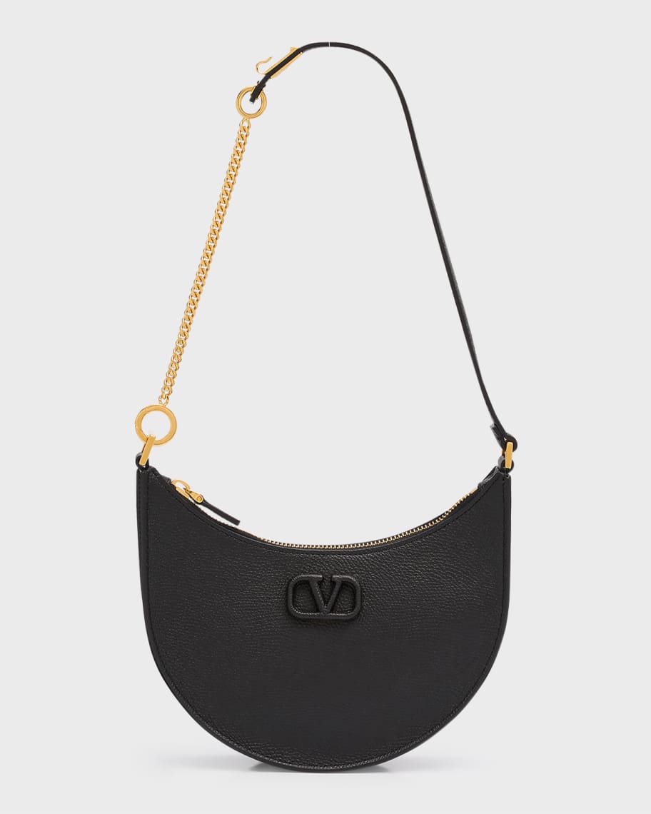【関税込み】VALENTINO GARAVANI VLOGO HOBO BAG Valentino Garavani Small VLogo Moon Hobo Bag in Grainy