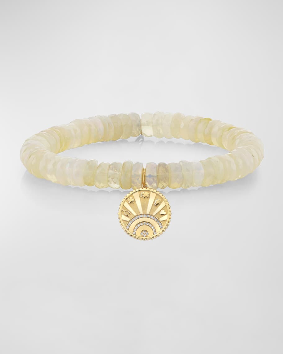 SYDNEY EVAN WHITE GOLD PAVE LOCK BRACELET main image 1