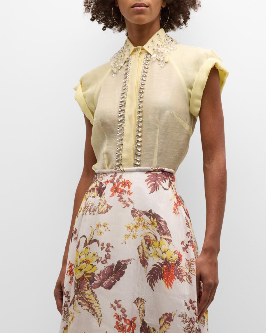 Zimmermann Matchmaker Diamante Blouse | Neiman Marcus