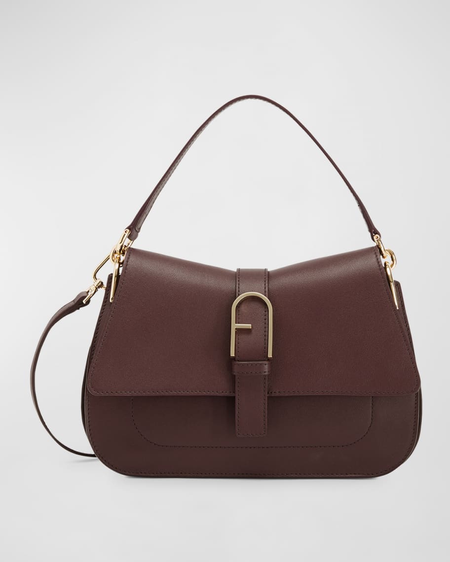 Furla Flow Medium Flap Top-Handle Bag | Neiman Marcus