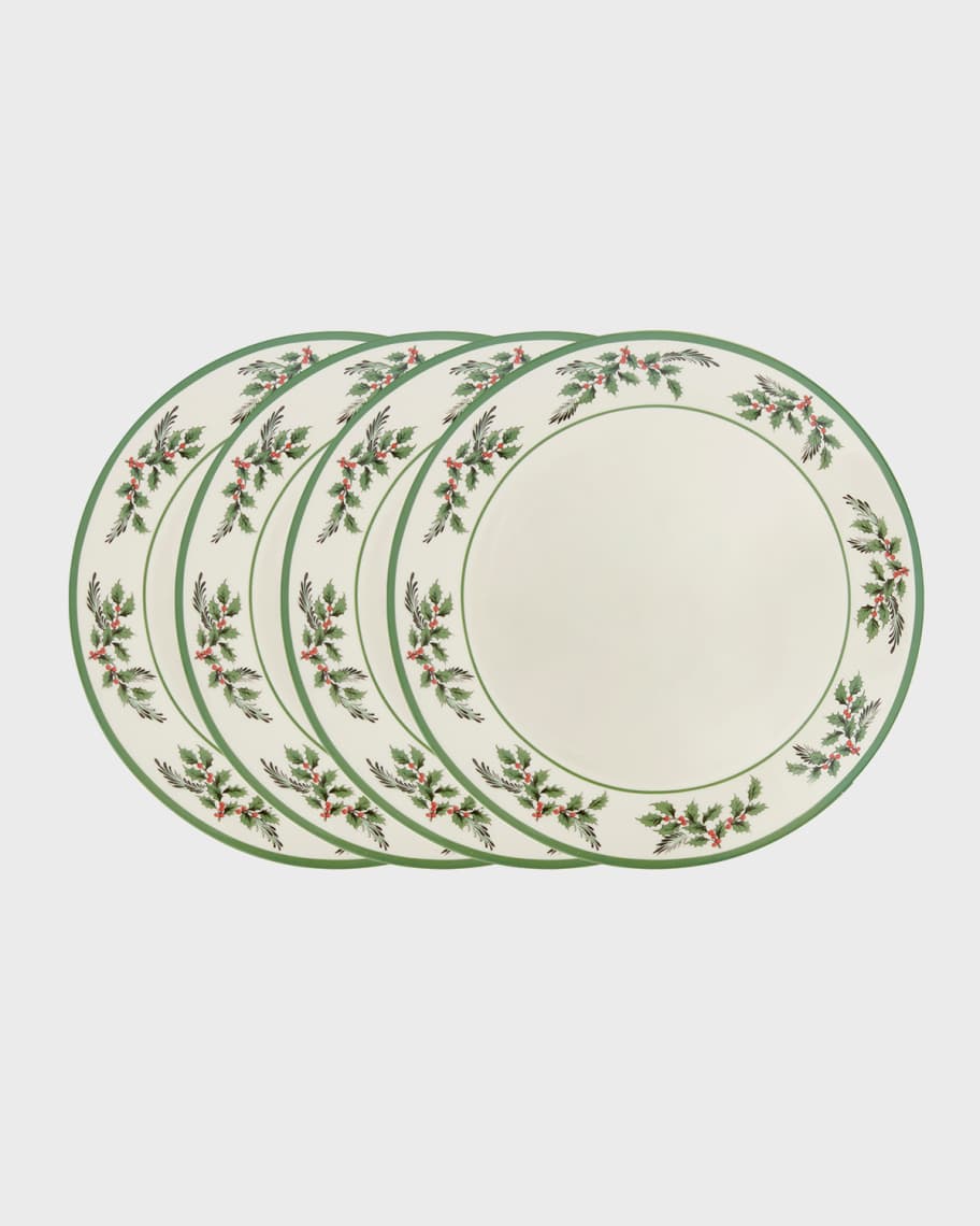 Holly Dinner Plates, Set of 4