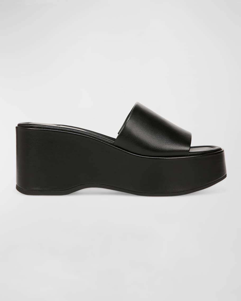 Vince Polina Leather Slide Platform Sandals | Neiman Marcus