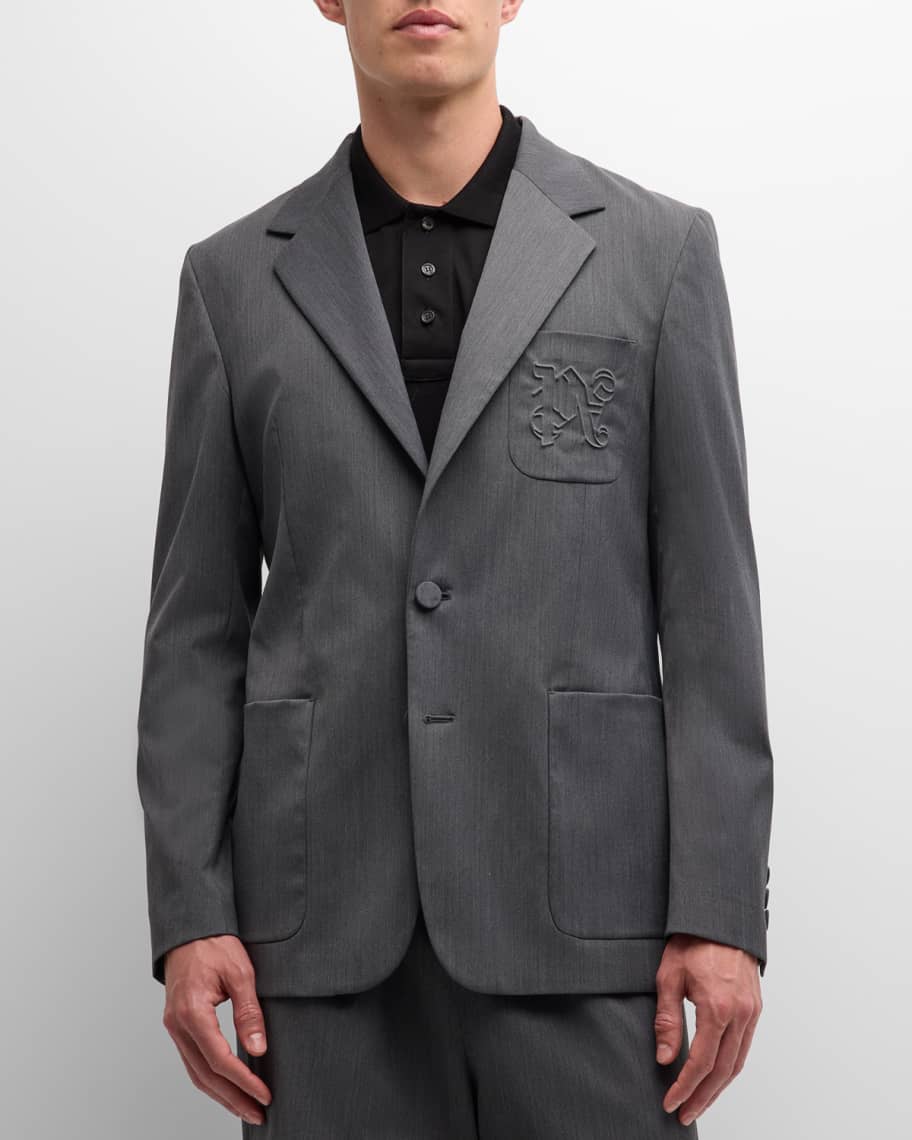 Image 1 of 6: Men's Monogram Pocket Blazer
