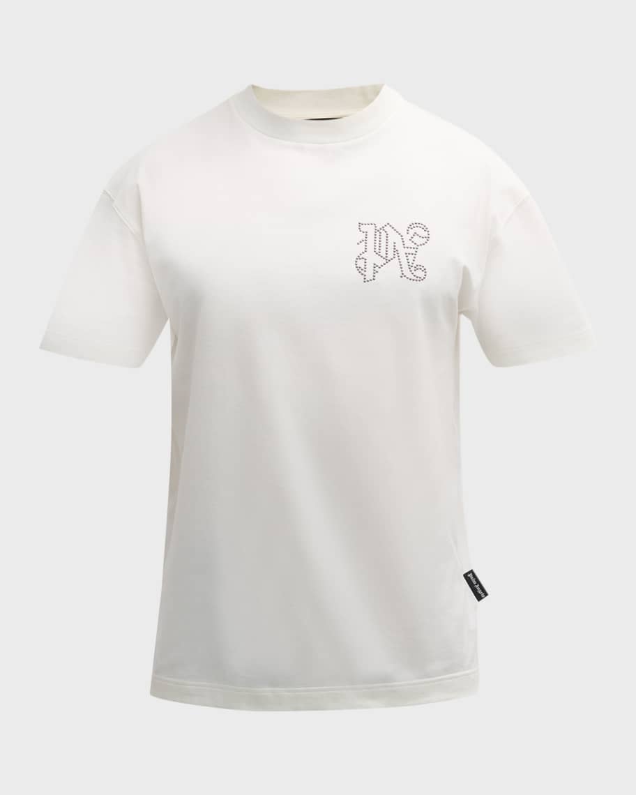 Palm Angels Men's Studded Monogram Classic T-Shirt