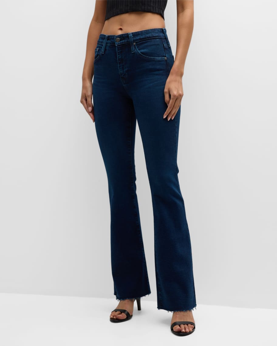 AG Jeans Farrah High-Rise Baby Bootcut Jeans | Neiman Marcus
