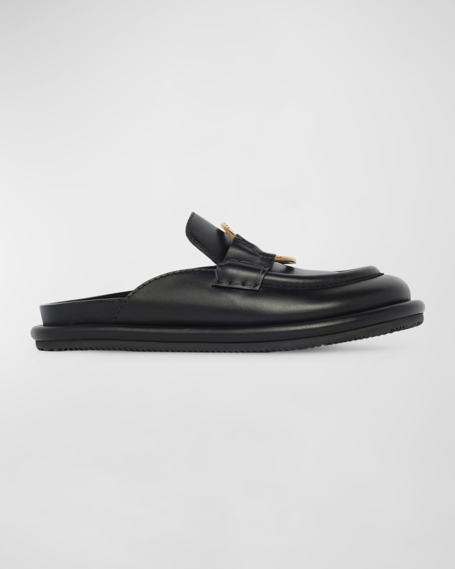 Moncler Bell Leather Ring Loafer Mules Neiman Marcus