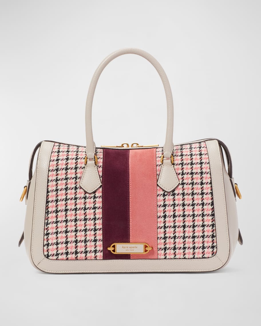 kate spade new york gramercy medium racing stripe plaid top