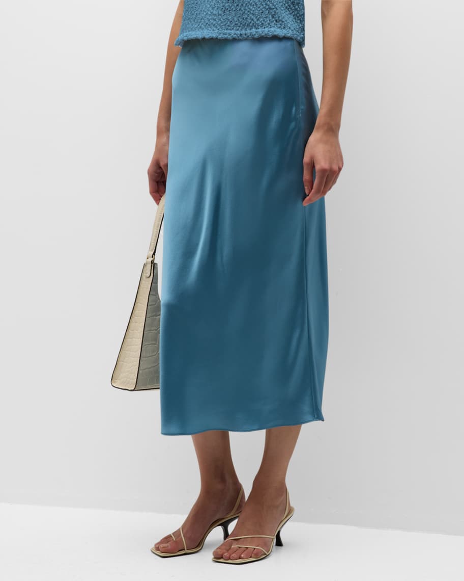 Image 2 of 6: Silk Midi Skirt