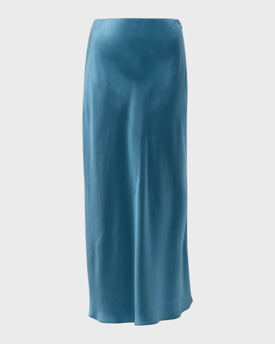 Image 1 of 6: Silk Midi Skirt