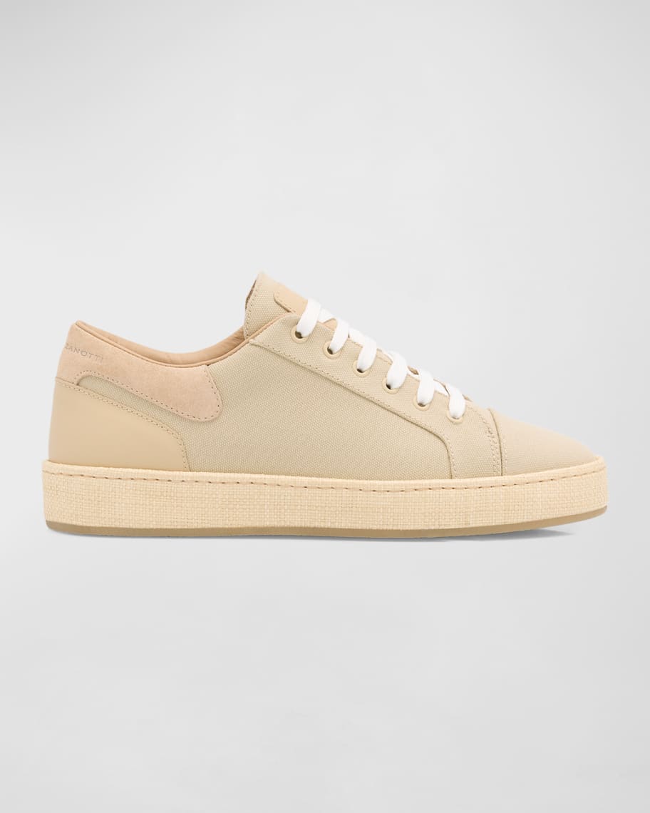 Men's Gz-City Textile and Leather Low-Top Sneakers