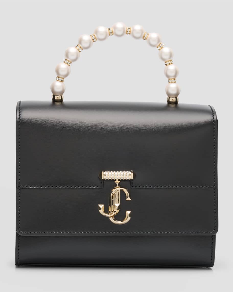 Jimmy Choo Avenue Pearly Leather Top-Handle Bag | Neiman Marcus