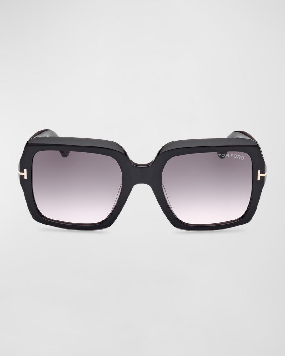 TOM FORD Kaya Beveled Acetate Square Sunglasses | Neiman Marcus
