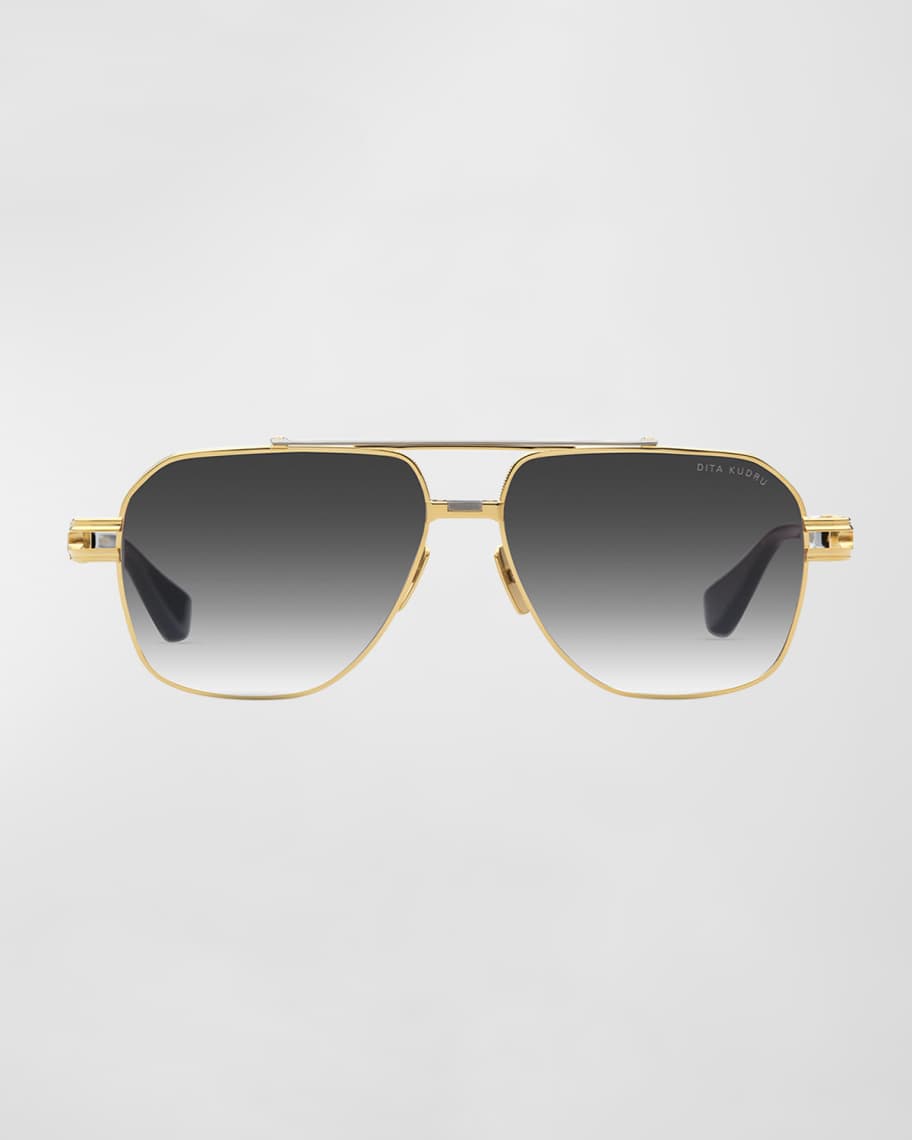 Dita Men's Kudru Titanium Aviator Sunglasses | Neiman Marcus