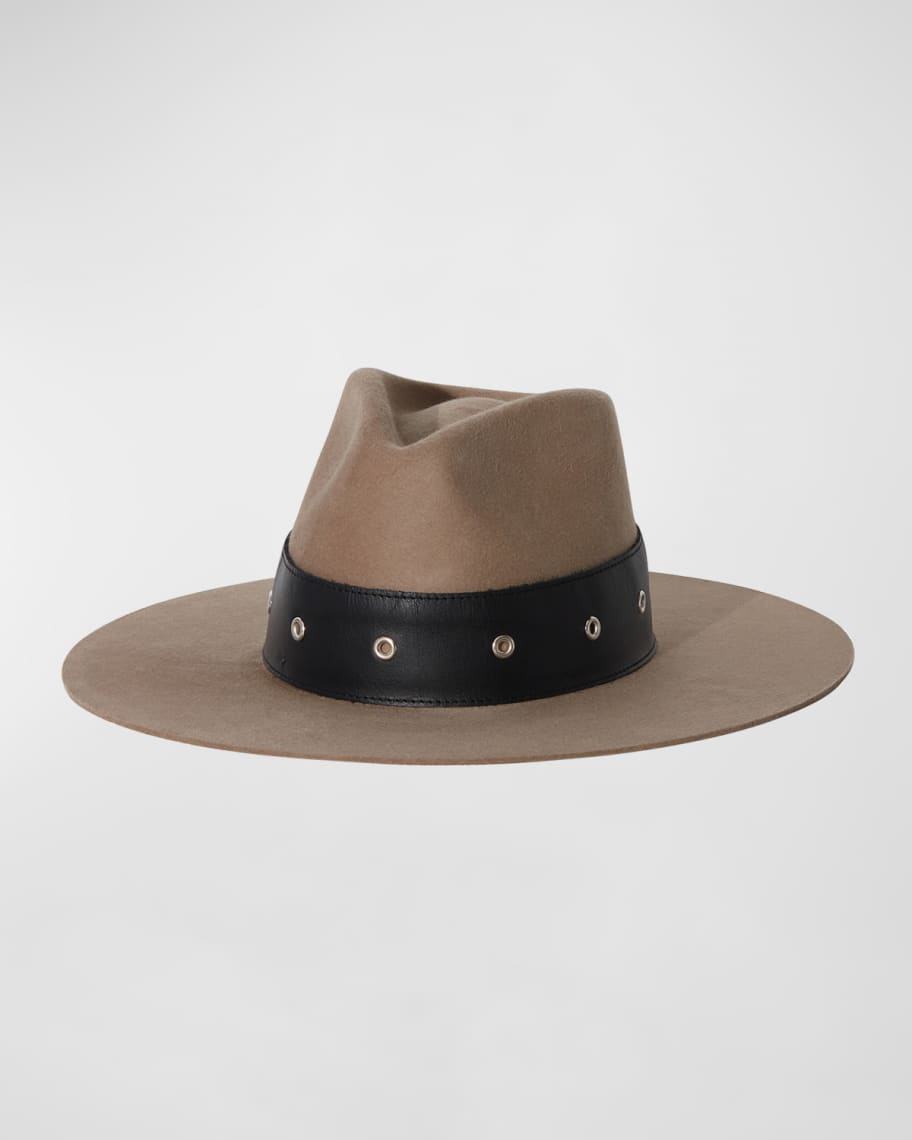 Janessa Leone Bennett Structured Wool Fedora | Neiman Marcus
