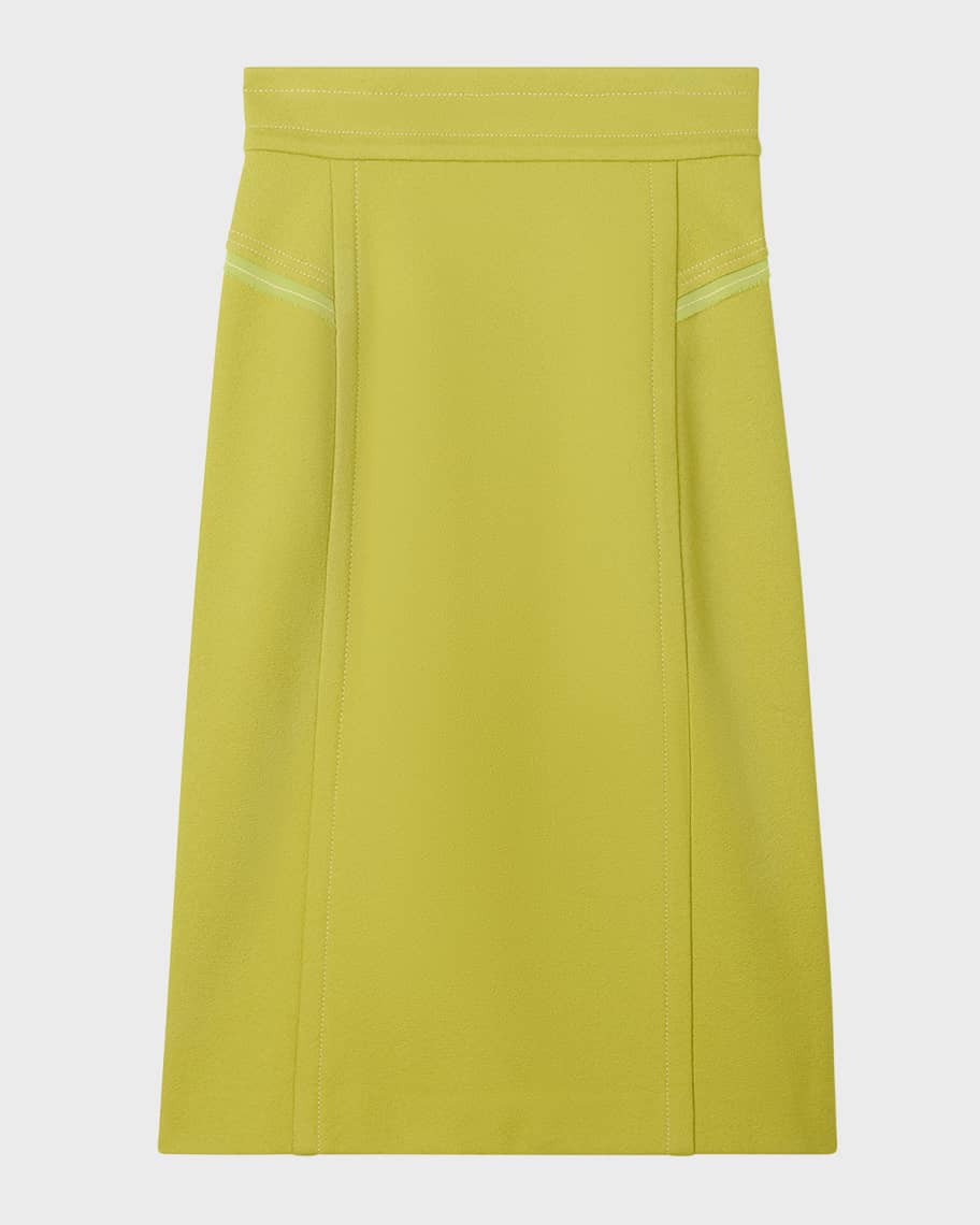 Image 2 of 4: Tailored Wool-Blend Pencil Skirt