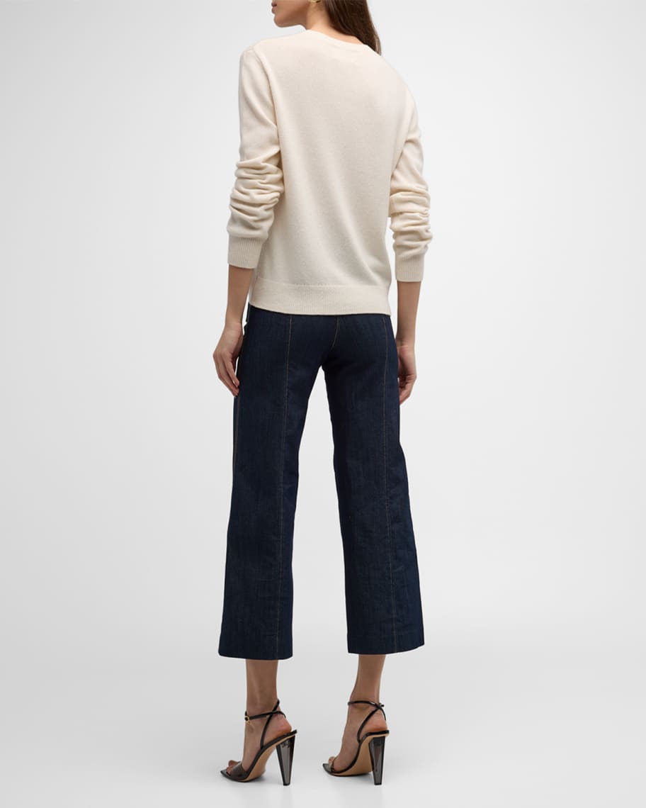 Image 3 of 6: Rhinestone Je T'Aime Smiling Heart Sweater