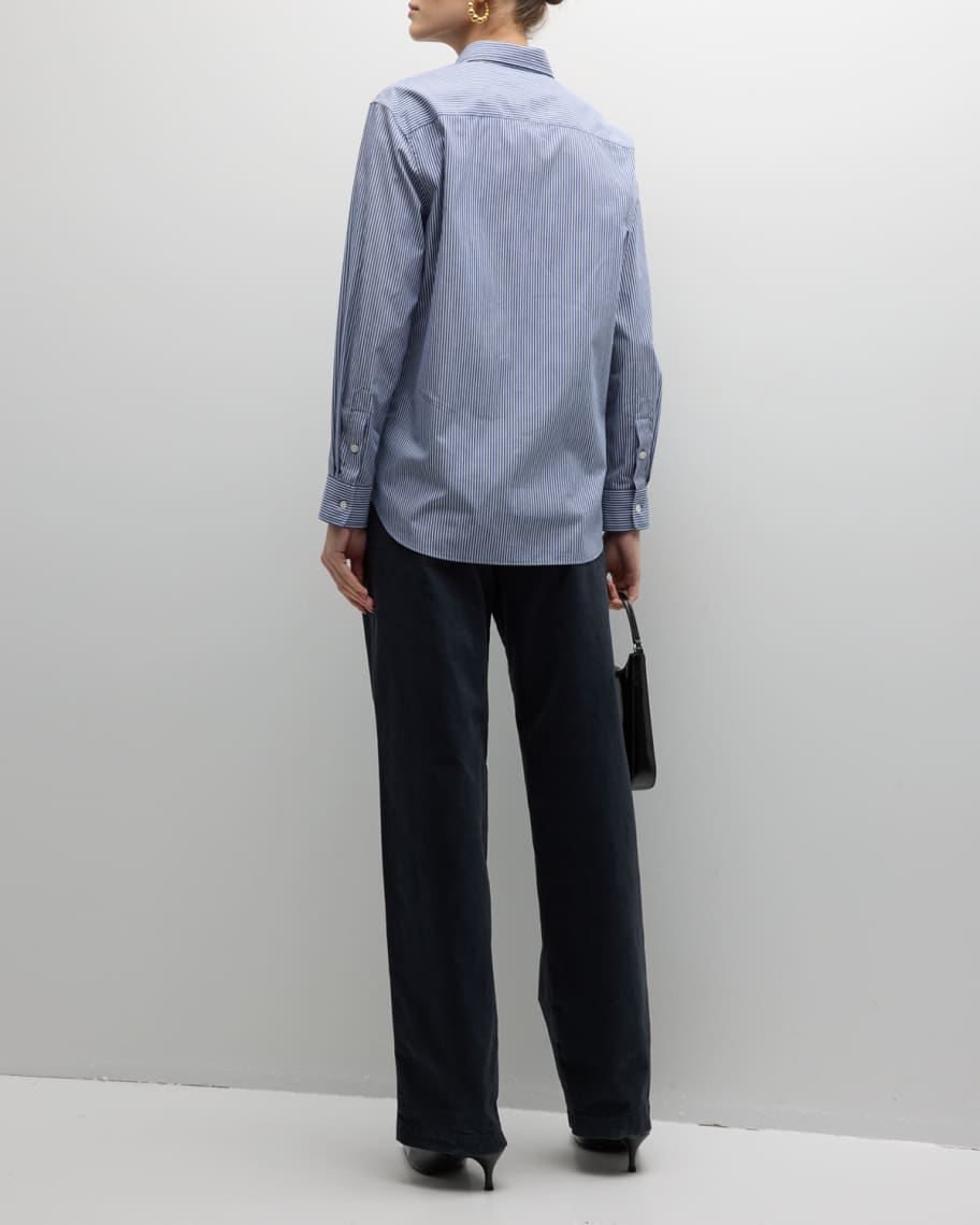 Image 3 of 6: Raphael Striped Long-Sleeve Classic Shirt