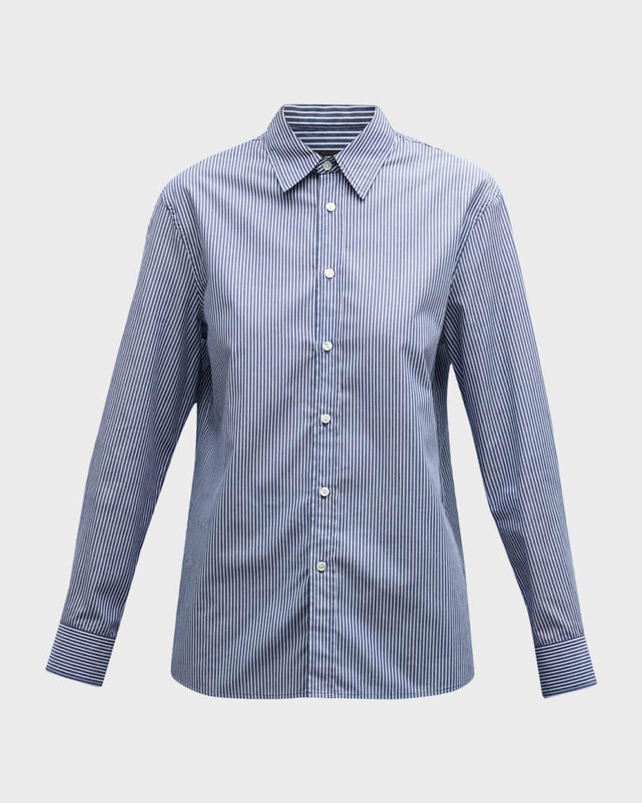 Image 1 of 6: Raphael Striped Long-Sleeve Classic Shirt