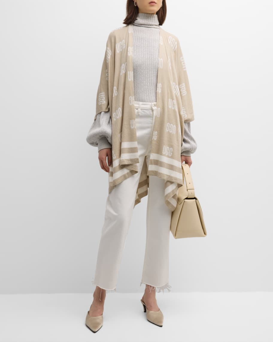 Image 3 of 4: Graphic Logo Wool-Blend Wrap