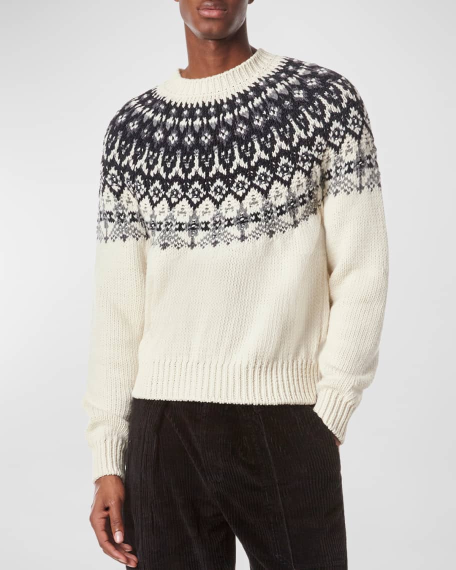 TEDDY VONRANSON Men's Fair Isle Raglan Sweater | Neiman Marcus