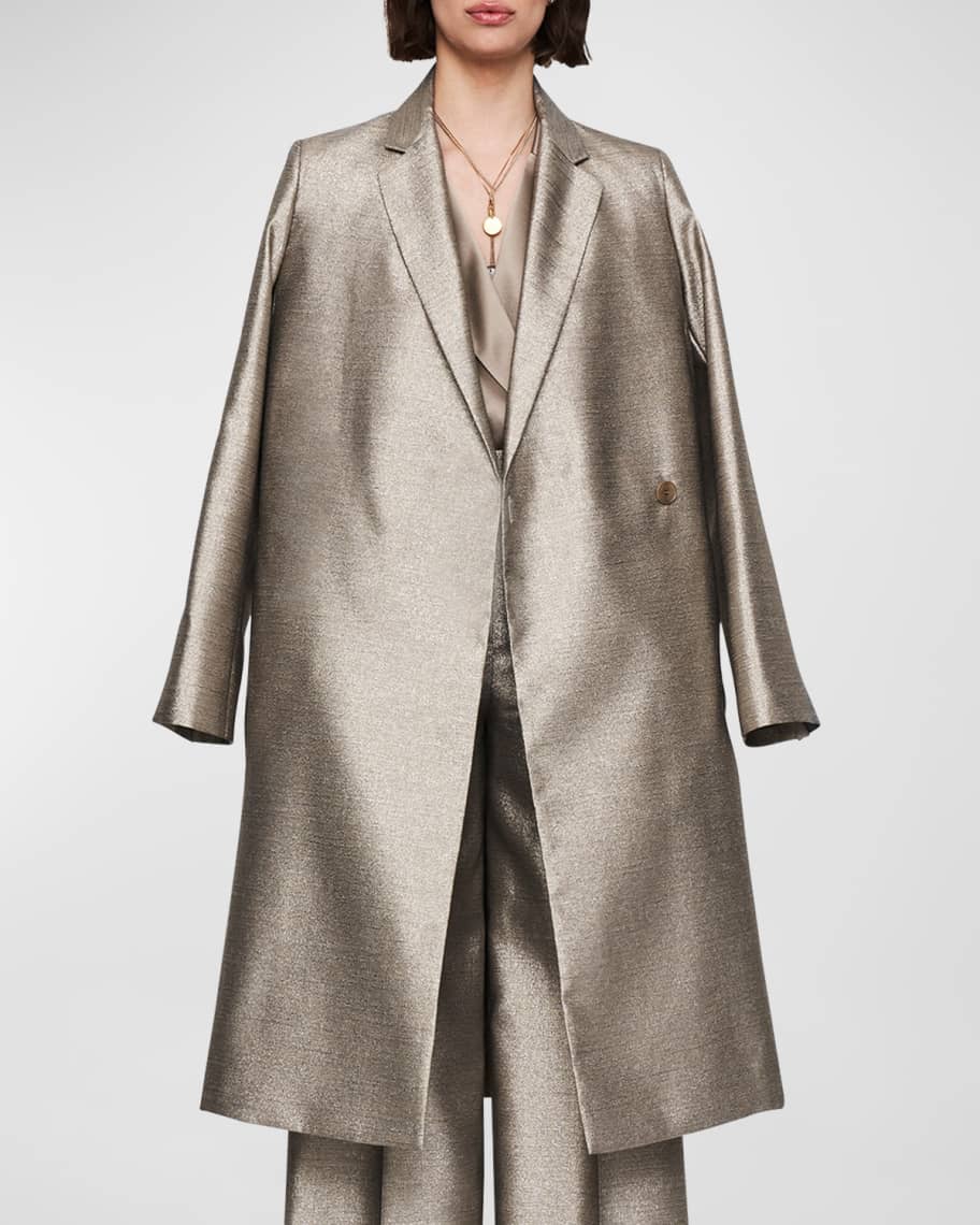 Joseph Clotilde Metallic Single-Button Coat | Neiman Marcus